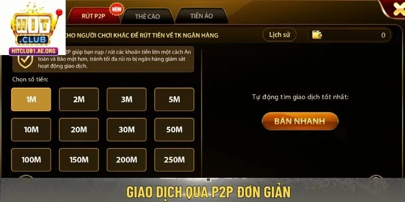 Giao dịch qua P2P đơn giản